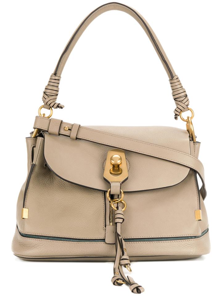 Chloé Owen Flap Tote Bag - Grey
