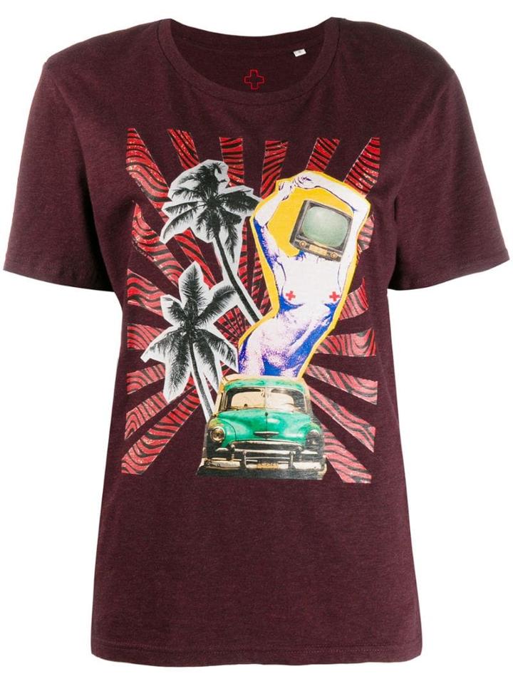 A.f.vandevorst Patchwork Print T-shirt - Purple