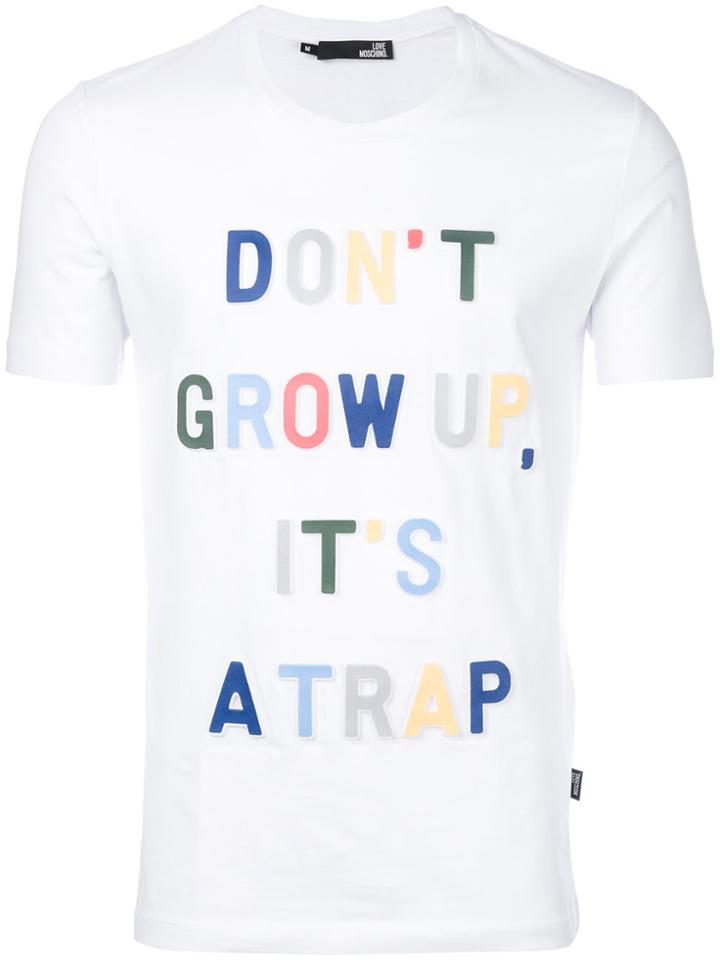 Love Moschino 'don't Grow Up' T-shirt - White
