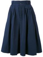 Yves Saint Laurent Vintage Pleated Skirt - Blue