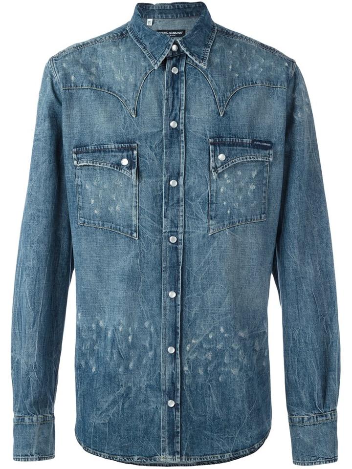 Dolce & Gabbana Distressed Western Shirt