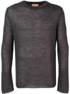 Federico Curradi Mohair Silk Crewneck Knit - Grey