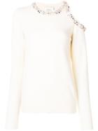 3.1 Phillip Lim Embellished Cold Shoulder Jumper - Nude & Neutrals