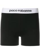 Paco Rabanne Logo Fitted Shorts - Black
