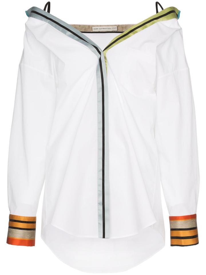 Mary Katrantzou Dante Embellished Cuff Shirt - White