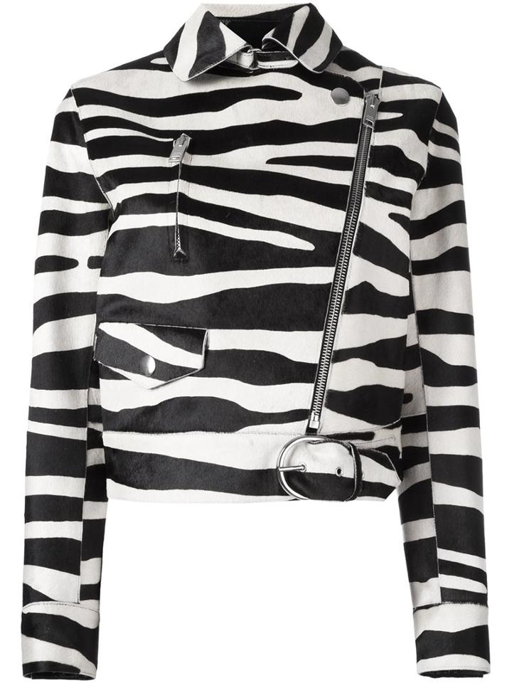 Isabel Marant - Zebra Print Jacket - Women - Calf Leather/acetate/viscose - 42, Black, Calf Leather/acetate/viscose