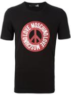 Love Moschino Logo Print T-shirt, Men's, Size: Xl, Black, Cotton/spandex/elastane