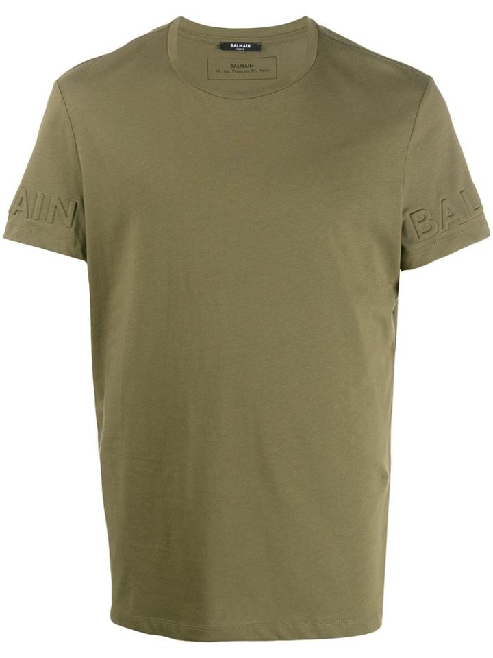 Balmain Embossed Logo T-shirt - Green