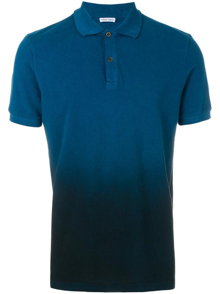Tomas Maier Ombre Piquet Polo - Blue