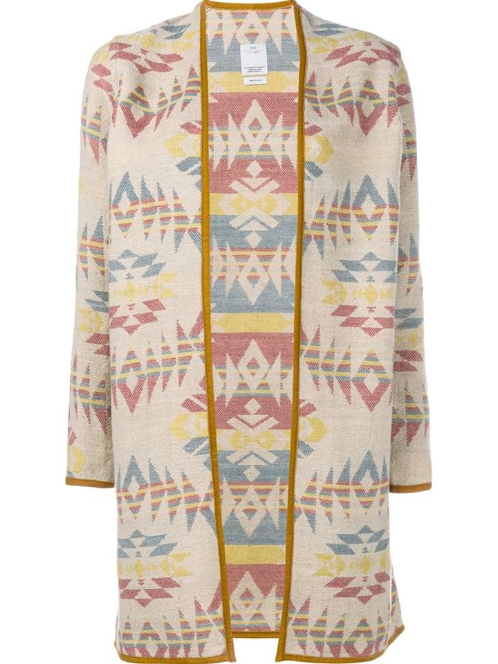 Visvim Navajo Patterned Cardi-coat, Women's, Size: 2, Brown, Cotton/linen/flax/wool