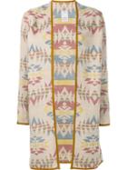 Visvim Navajo Patterned Cardi-coat, Women's, Size: 2, Brown, Cotton/linen/flax/wool