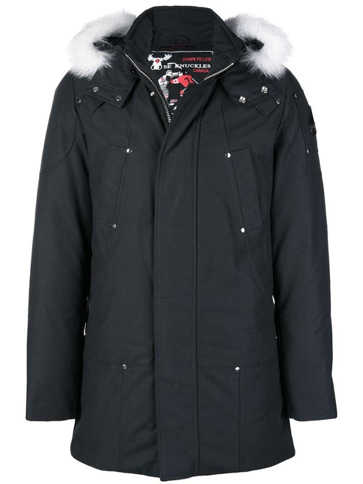 Moose Knuckles Stirling Fur-trimmed Parka - Blue