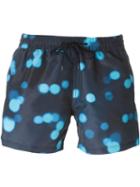 Paul Smith Blurred Spot Print Swim Shorts, Men's, Size: L, Blue, Recycled Polyester/polyester