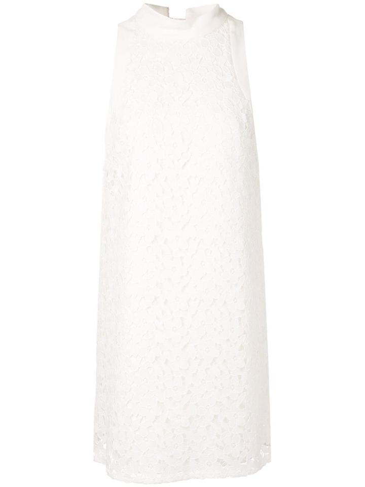 Amsale Floral Lace Mini Dress - White