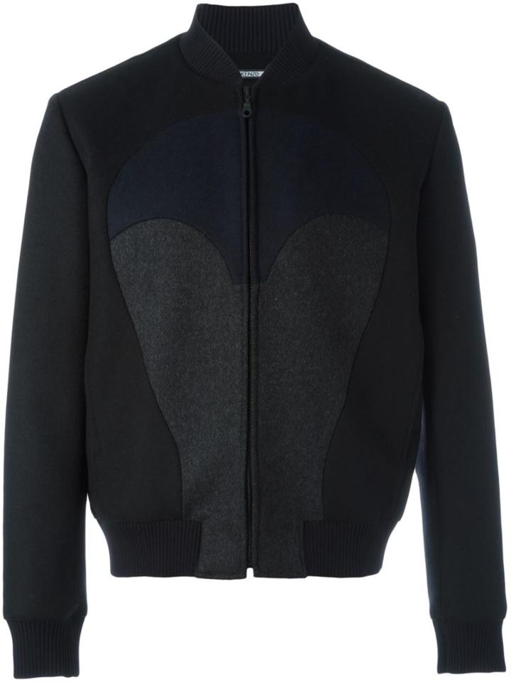 Kenzo Panelled Bomber Jacket, Men's, Size: Xl, Black, Cotton/polyamide/acetate/wool