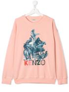 Kenzo Kids Teen Crazy Jungle Sweatshirt - Pink