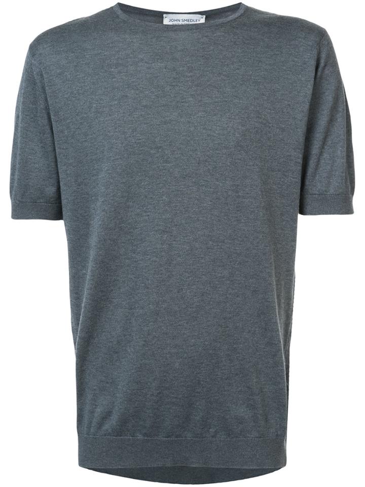 John Smedley Short Sleeve T-shirt - Grey