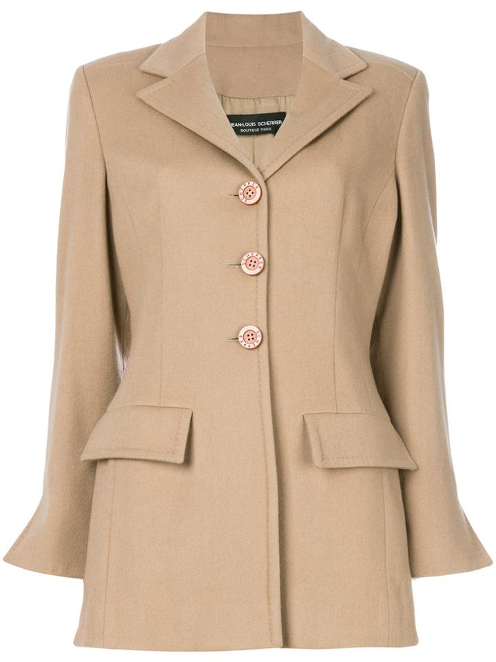Jean Louis Scherrer Vintage Fitted Jacket - Nude & Neutrals