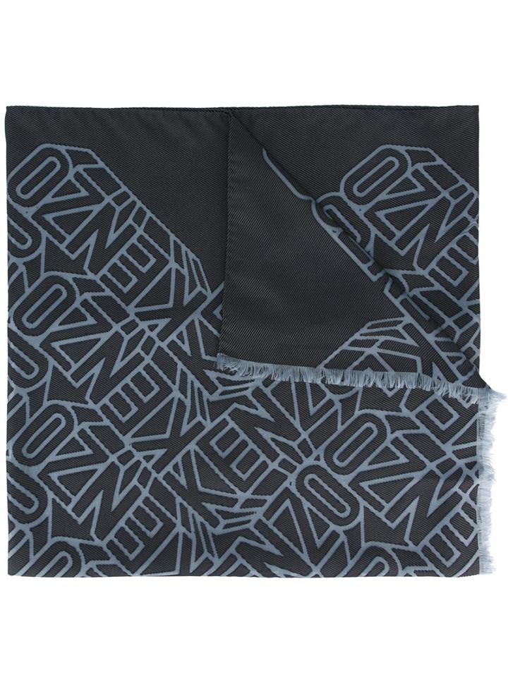 Kenzo Flying Kenzo Scarf, Women's, Blue, Silk/modal