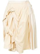 Comme Des Garçons Vintage Frayed Draped Skirt - White