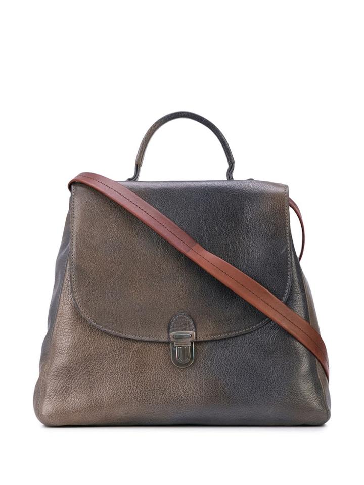 Cherevichkiotvichki Weathered Satchel Bag - Green