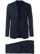 Lardini Check Two Piece Formal Suit - Blue