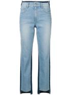 Sjyp Two Toned Tapered Jeans - Blue