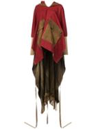 Uma Wang Long Asymmetric Hoodie - Red