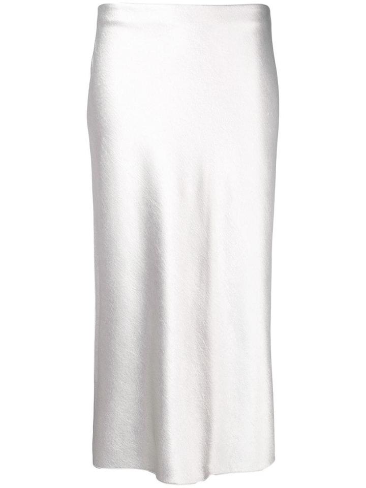 Vince Straight Fit Midi Skirt - Silver