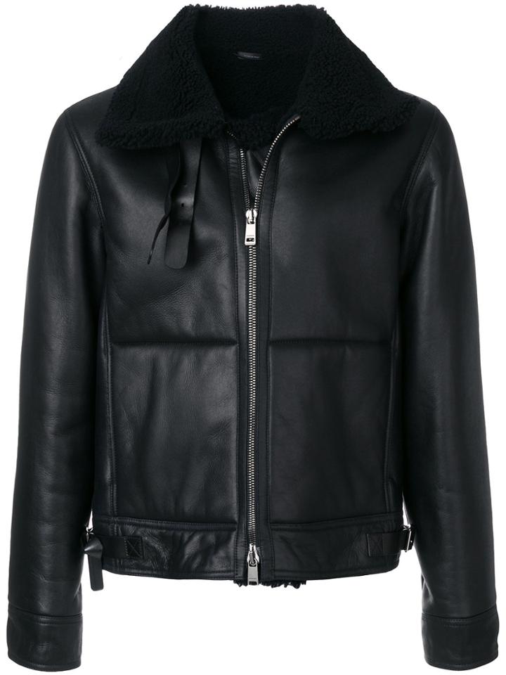 Jil Sander Fur Collar Jacket - Black