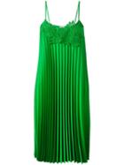 P.a.r.o.s.h. Pleated Shift Dress, Women's, Size: Xs, Green, Polyester