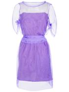 Gloria Coelho Sheer Layered Dress - Pink & Purple