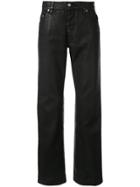 Helmut Lang Pre-owned 2000's Leather Effect Straight Trousers - Black