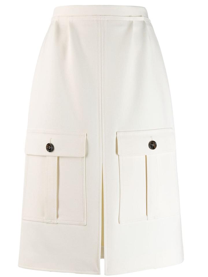 Chloé Front Slit Skirt - White