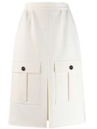 Chloé Front Slit Skirt - White