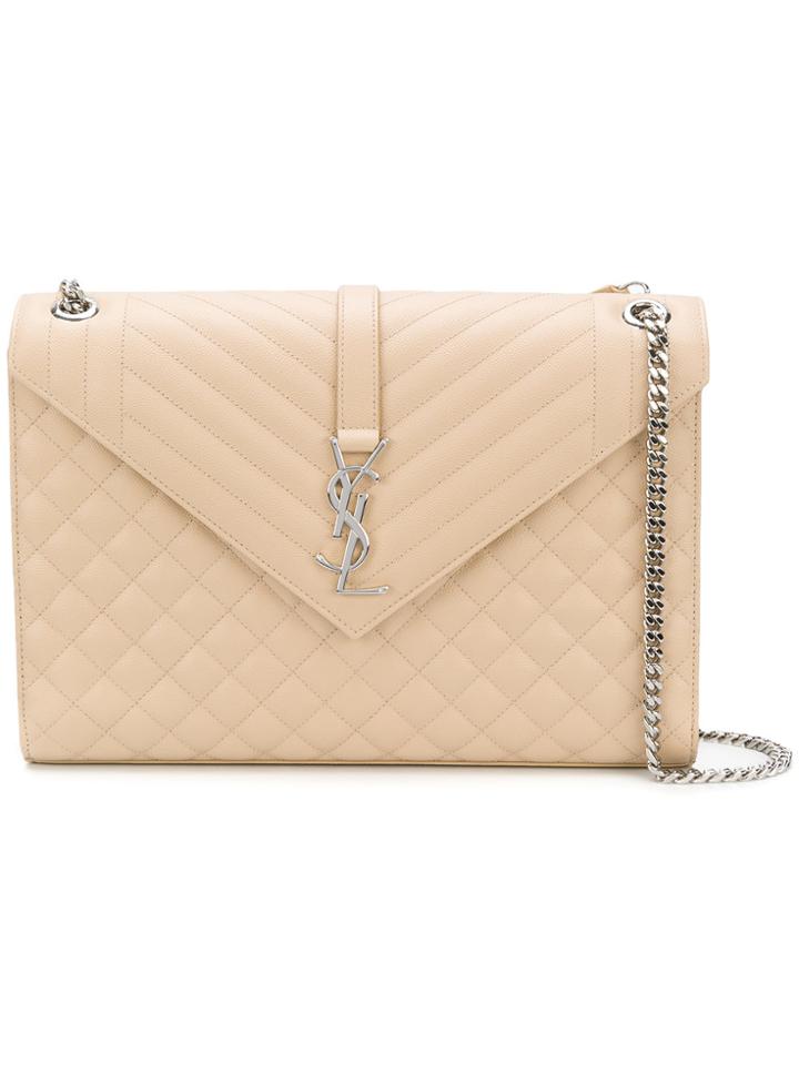Saint Laurent Collège Monogram Bag - Nude & Neutrals