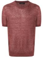 Ermenegildo Zegna Short-sleeved Knitted Top - Brown