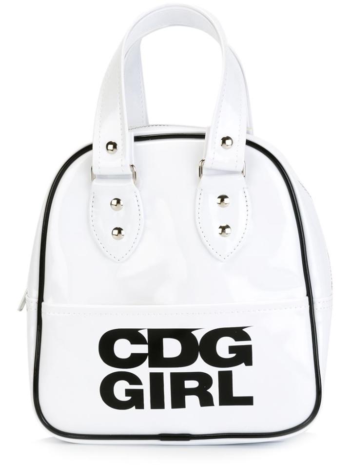 Comme Des Garçons Girl Logo Lacquer Tote Bag