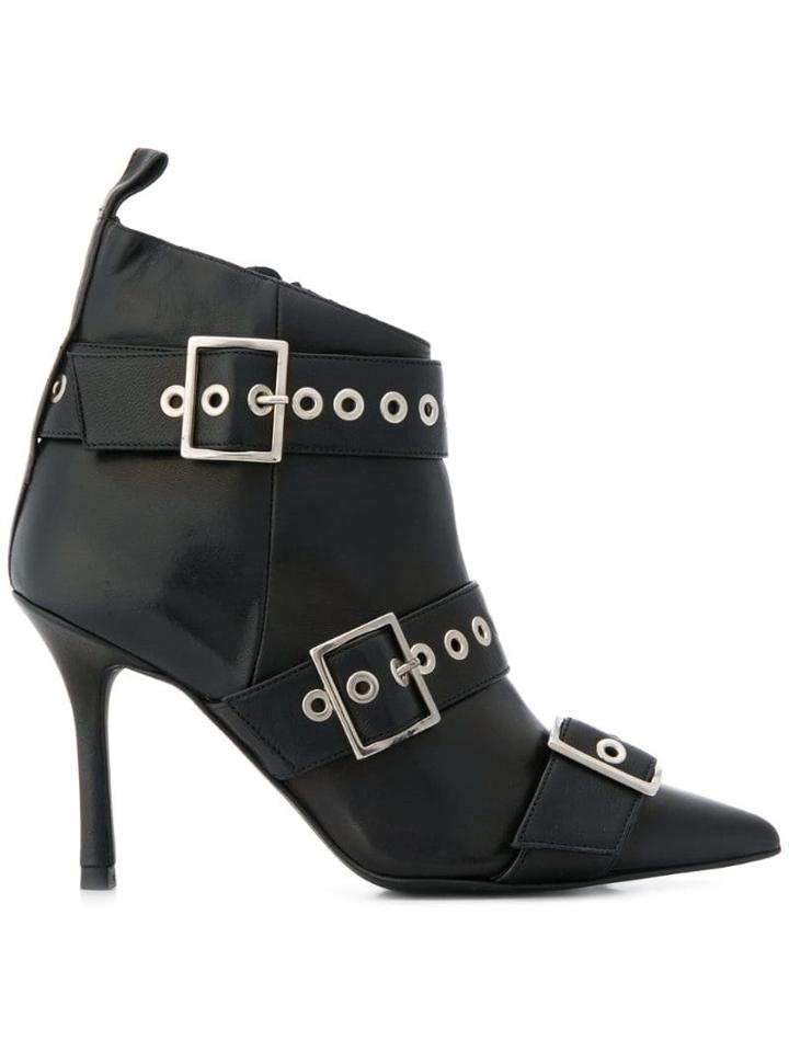 Marc Ellis Buckle Detail Boots - Black