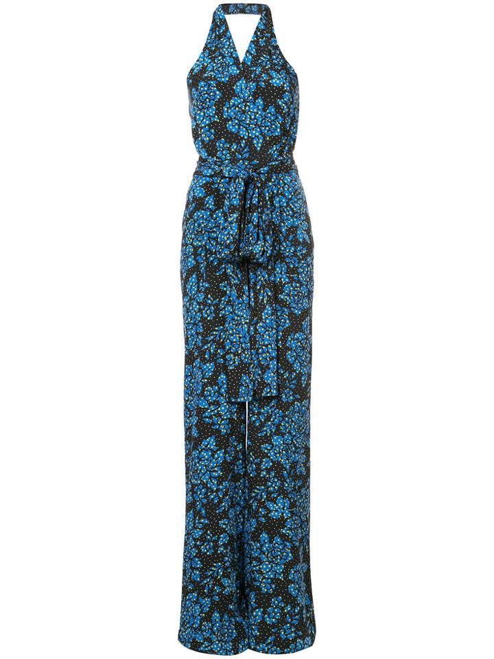 Dvf Diane Von Furstenberg Sleeveless Halter Jumpsuit - Blue