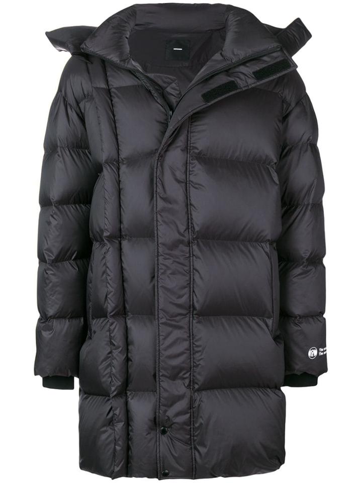 Nona9n Detachable Arm Padded Coat - Black