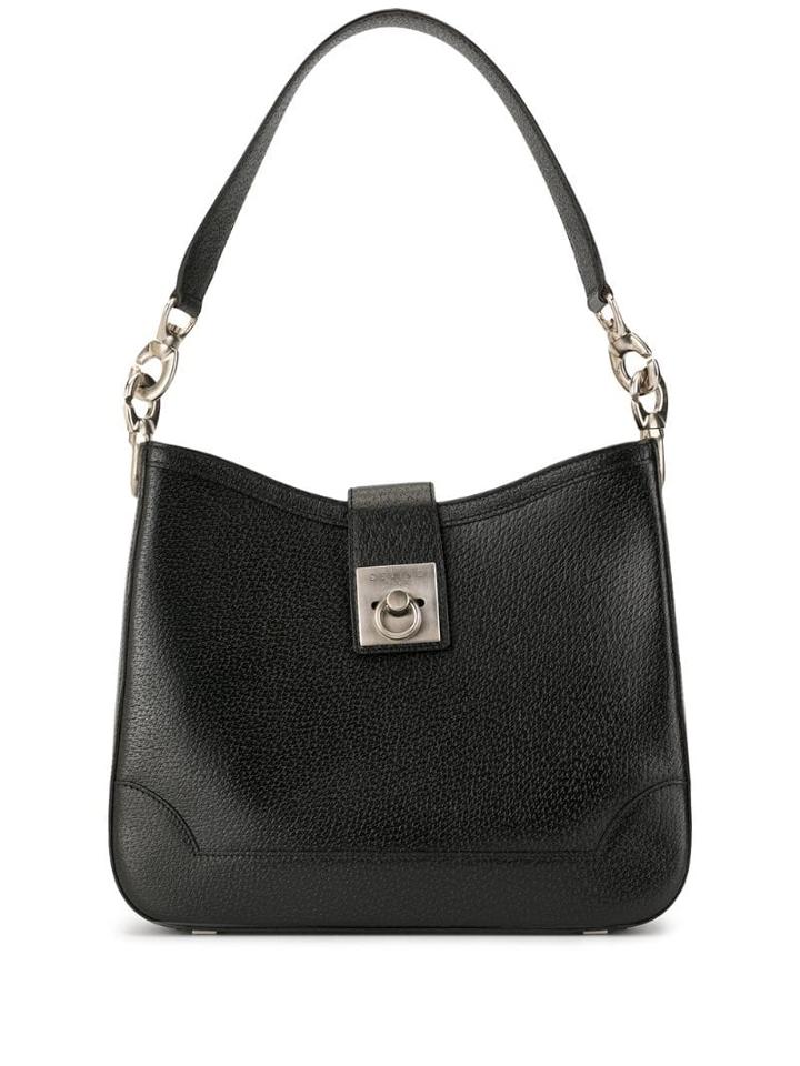 Céline Pre-owned Logo Plaque Shoulder Bag - Black