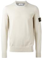 Stone Island Arm Patch Jumper, Men's, Size: Medium, Nude/neutrals, Cotton