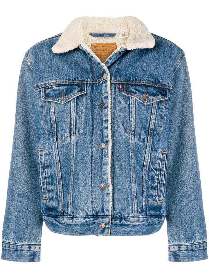 Levi's Shearling Denim Jacket - Blue