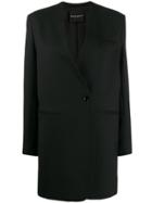 Erika Cavallini Double-breasted Fitted Coat - Black