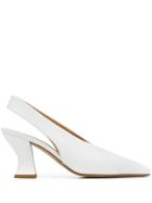 Bottega Veneta Open Back Heels - White