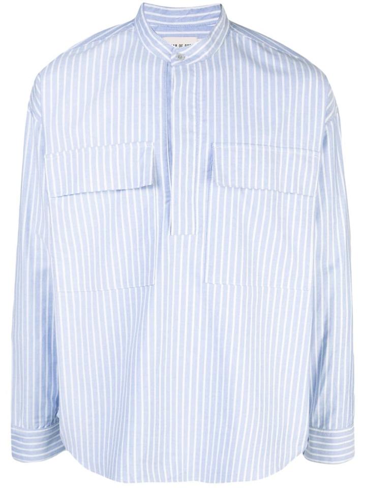 Fear Of God Striped Casual Shirt - Blue