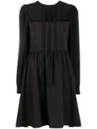 Blumarine Long Sleeved Mini Dress - Black