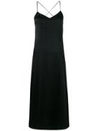 6397 Side Zip Slip Dress - Black
