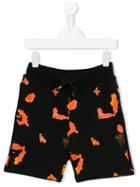 Msgm Kids Printed Shorts, Boy's, Size: 10 Yrs, Black